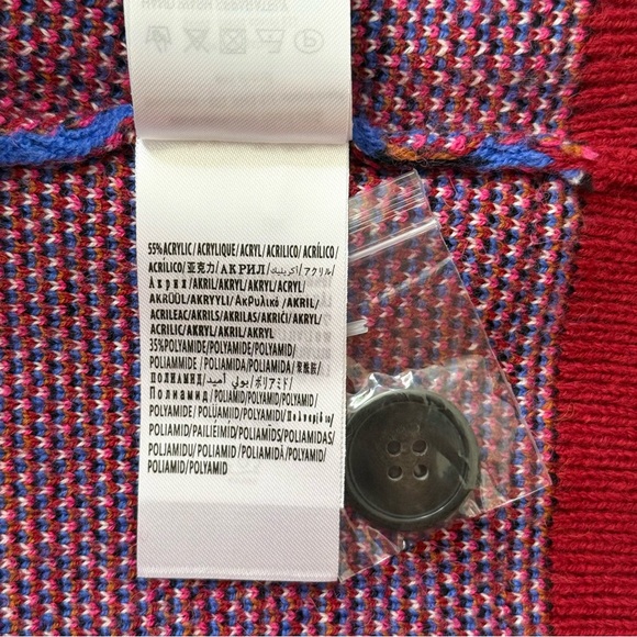 FARM RIO Palms Paradise Cardigan, Blue/Red, Size L, NWT 🇧🇷 - Picture 12 of 13